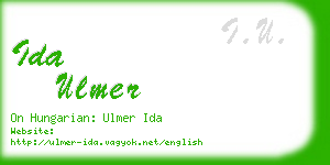 ida ulmer business card